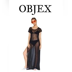 OBJEX "THE DARK HOUR" FISH NET COVER UP SIZE M